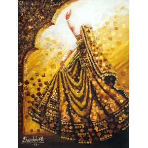 Bandah Ali, 18 x 24 Inch, Acrylic on Canvas, Figurative-Painting, AC-BNA-119